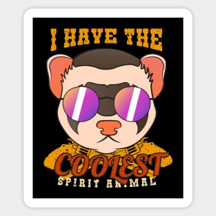 The ferret is My Spirit Animal Shirts Funny Ventage ferret Gift Sticker
